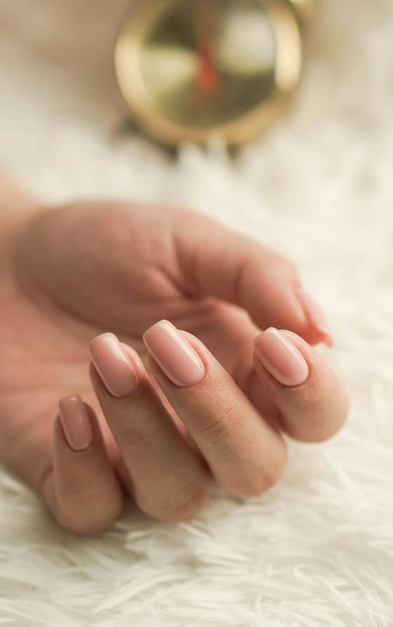 Soft pink manicure