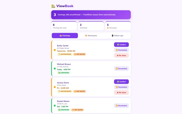 ViewBook demo screenshot